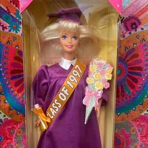 Class of 1997 Graduation Barbie Doll in Purple Gown